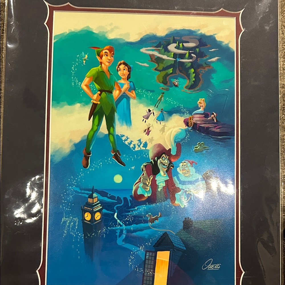 Disney Peter Pan Art Print - Blue and Green